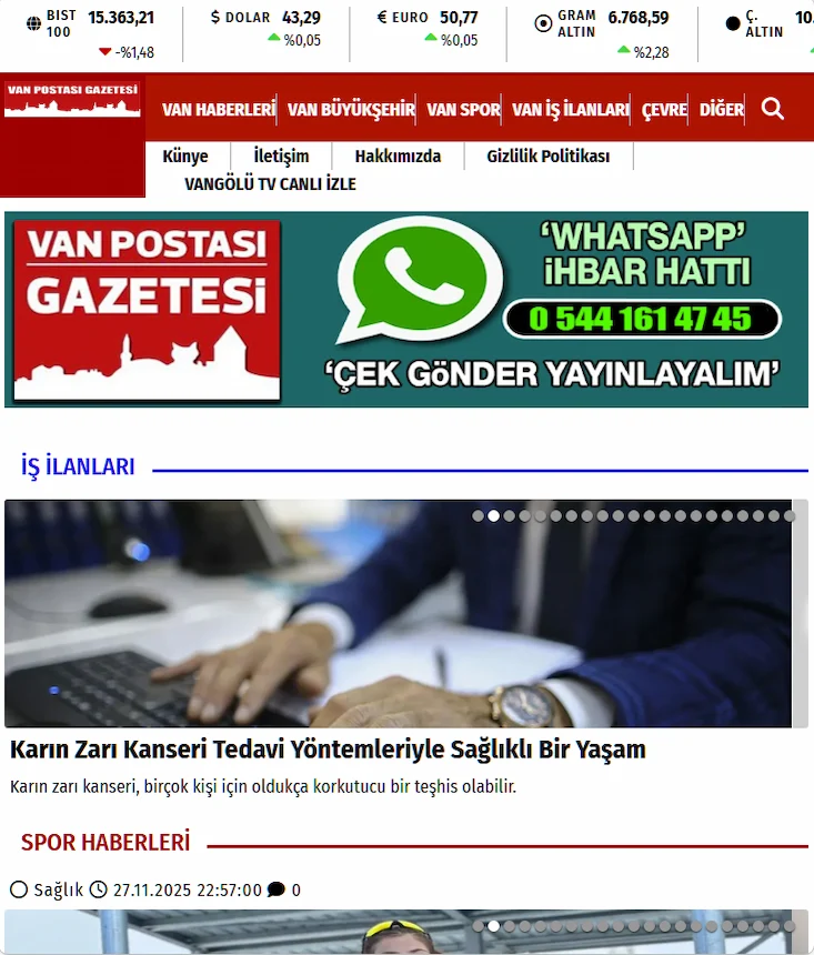 Prof. Dr. Taylan Şenol Van Postası haberi